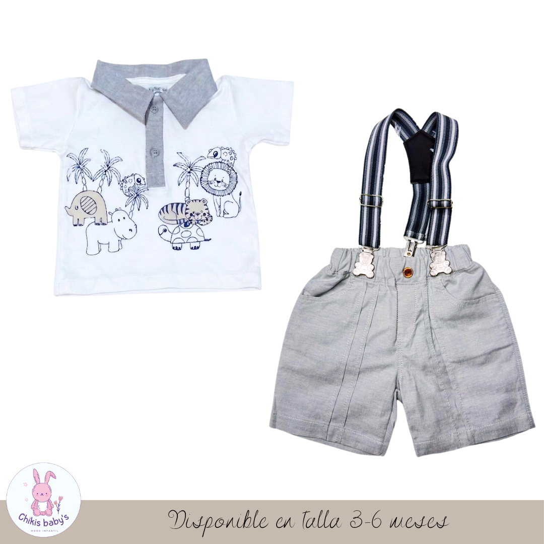 Set polo camisero y pantalón corto