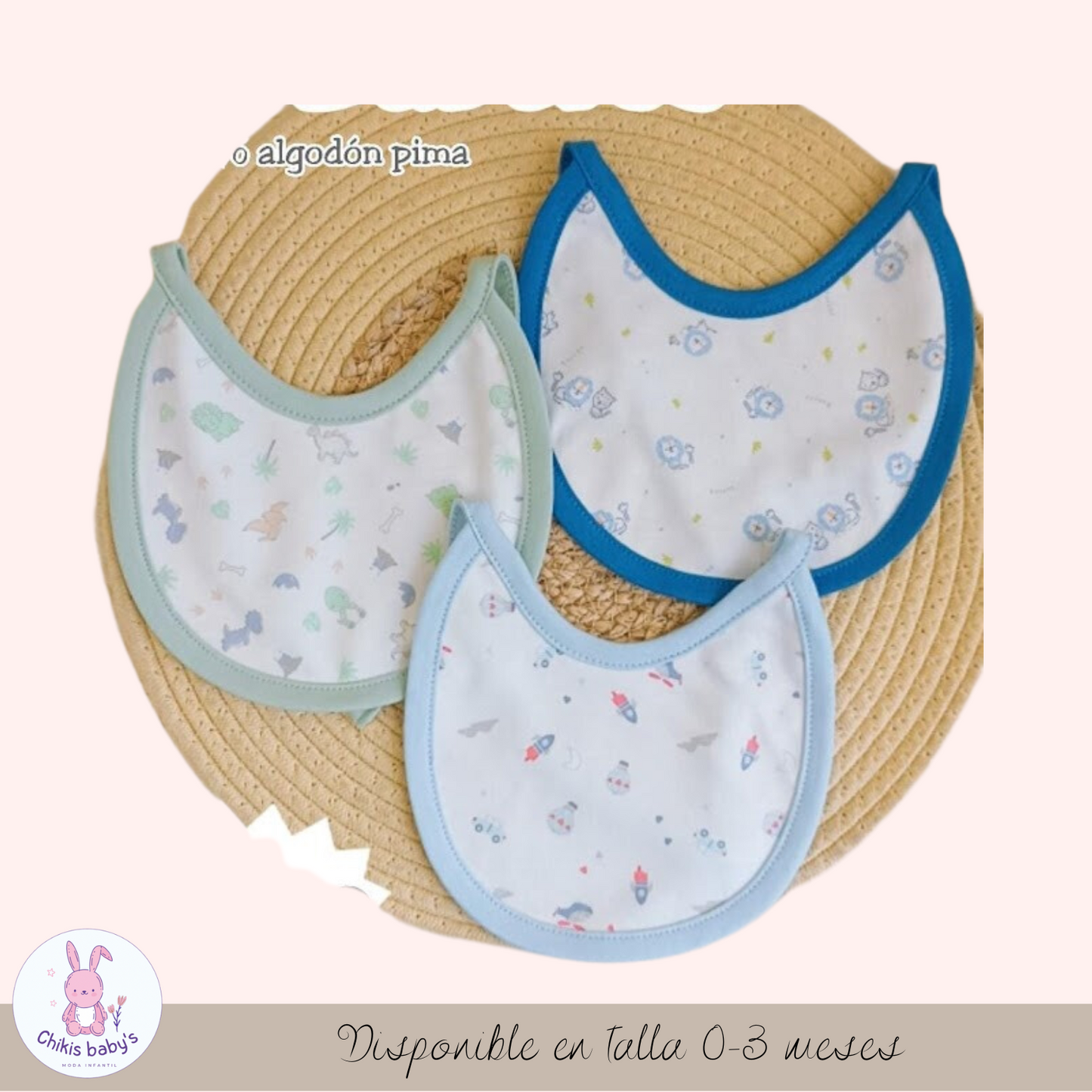 Baberos estampados x3