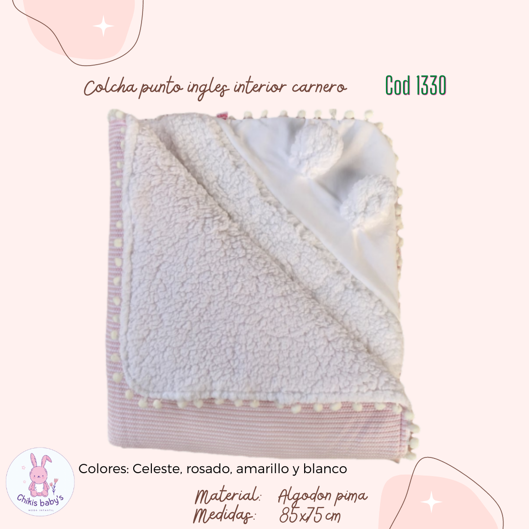 Colcha punto ingles interior carnero