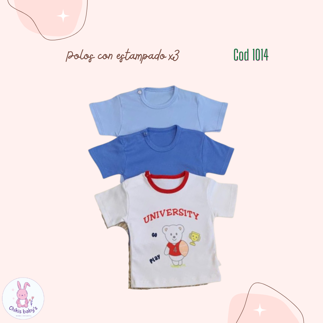 Polo con estampado x3