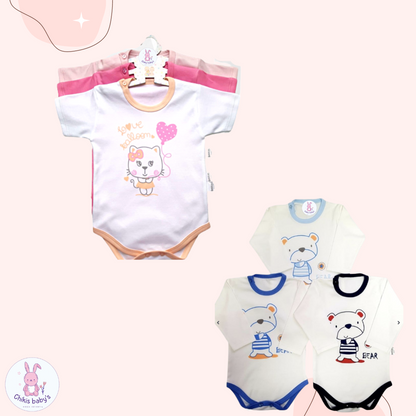 Body manga larga estampado x3