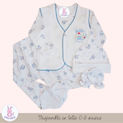 Ajuar jersin body estampado