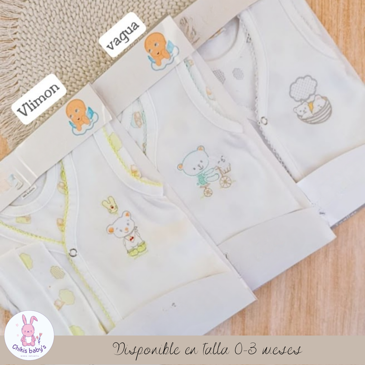 Ajuar jersin body estampado