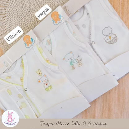Ajuar jersin body estampado