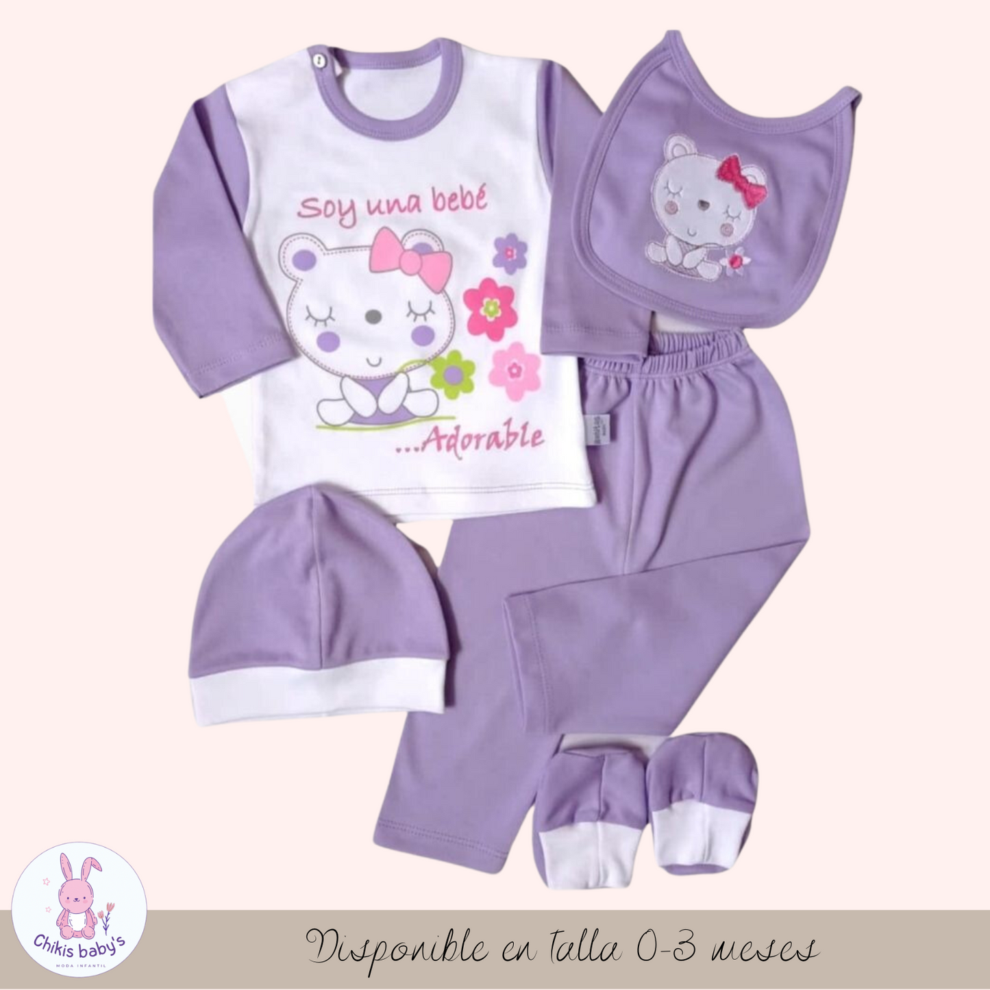 Ajuar set polo animalitos
