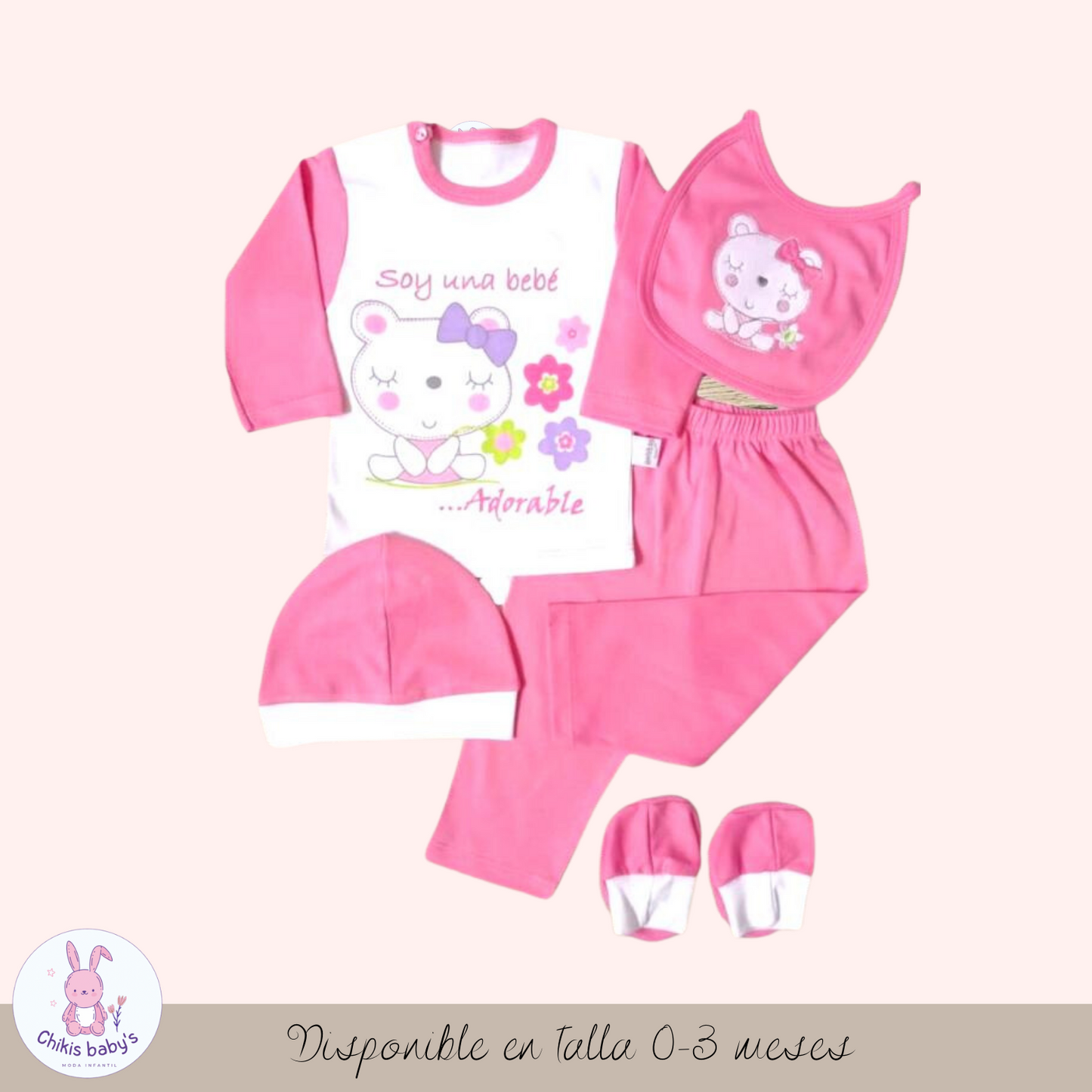 Ajuar set polo animalitos