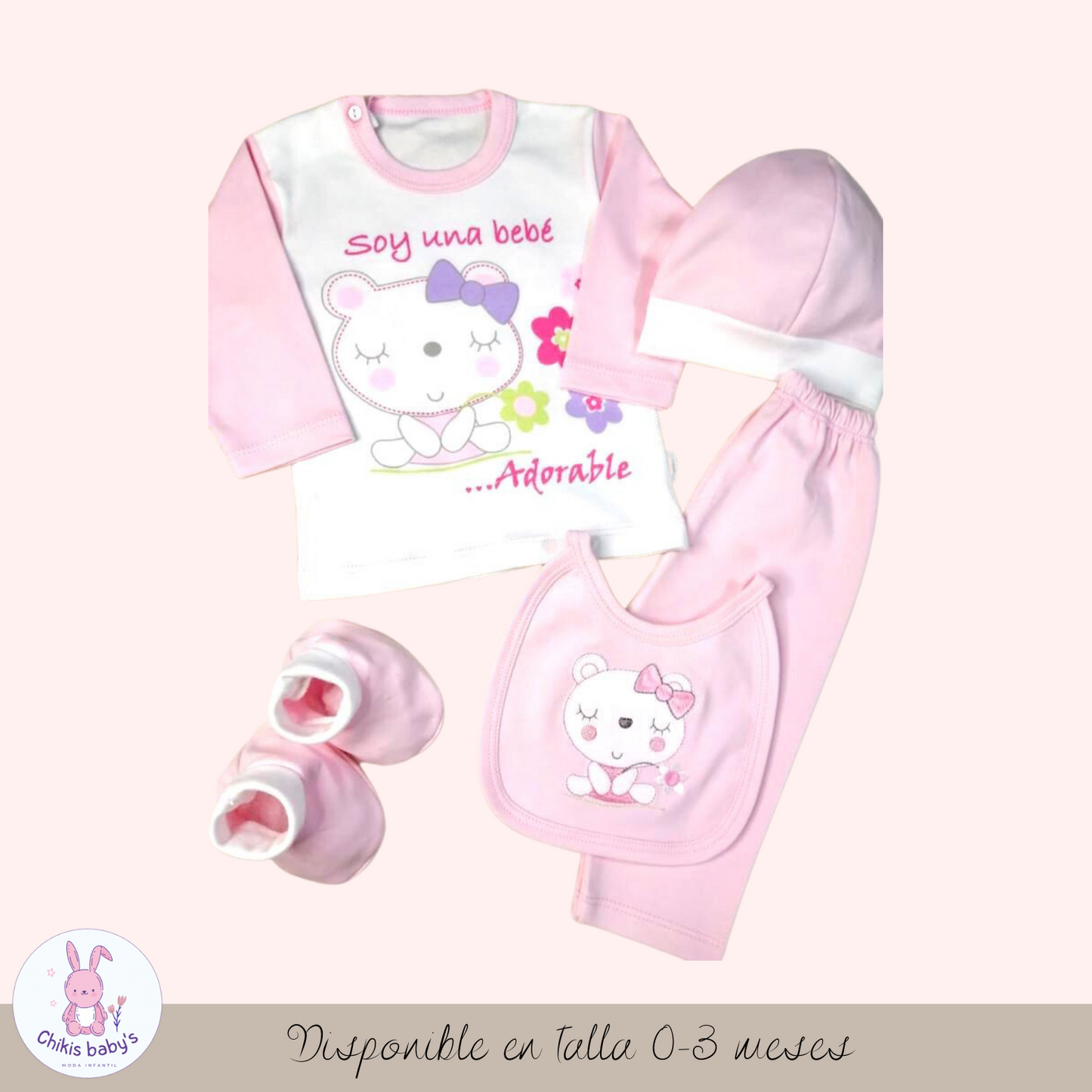 Ajuar set polo animalitos