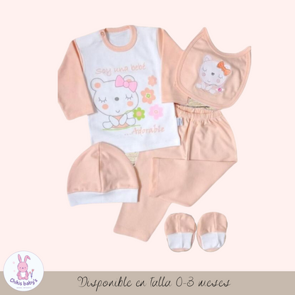 Ajuar set polo animalitos