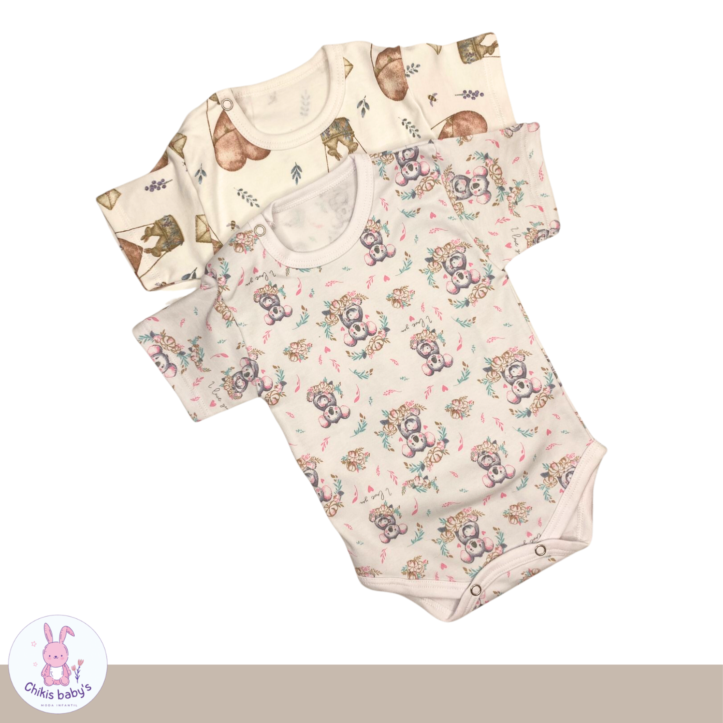 Set de bodys estampados
