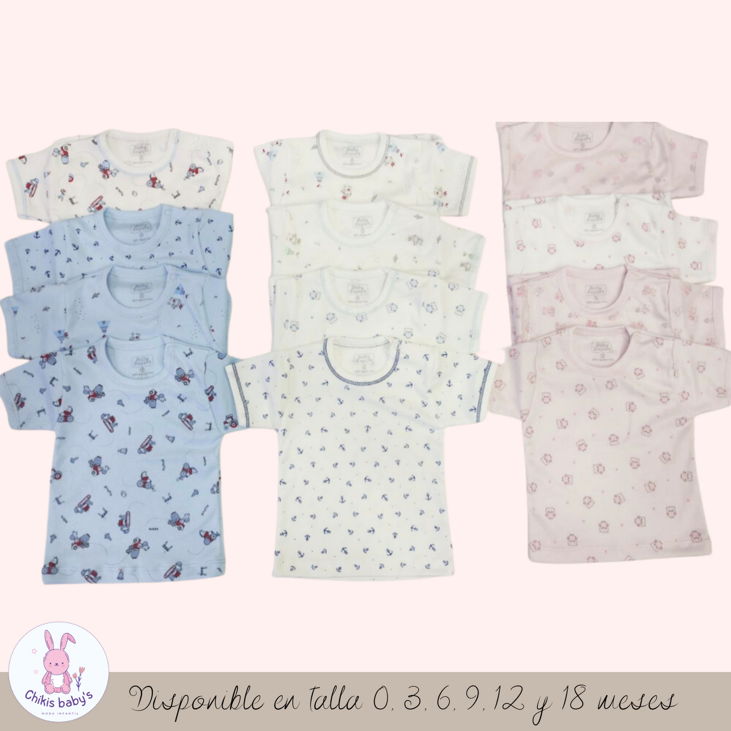 Polos estampados entero x3