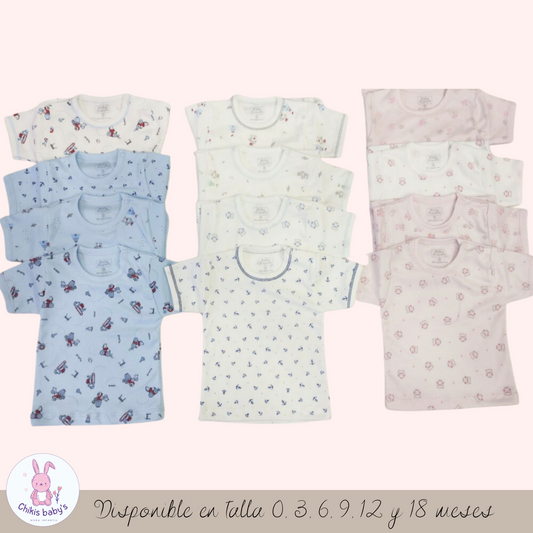 Polos estampados entero x3