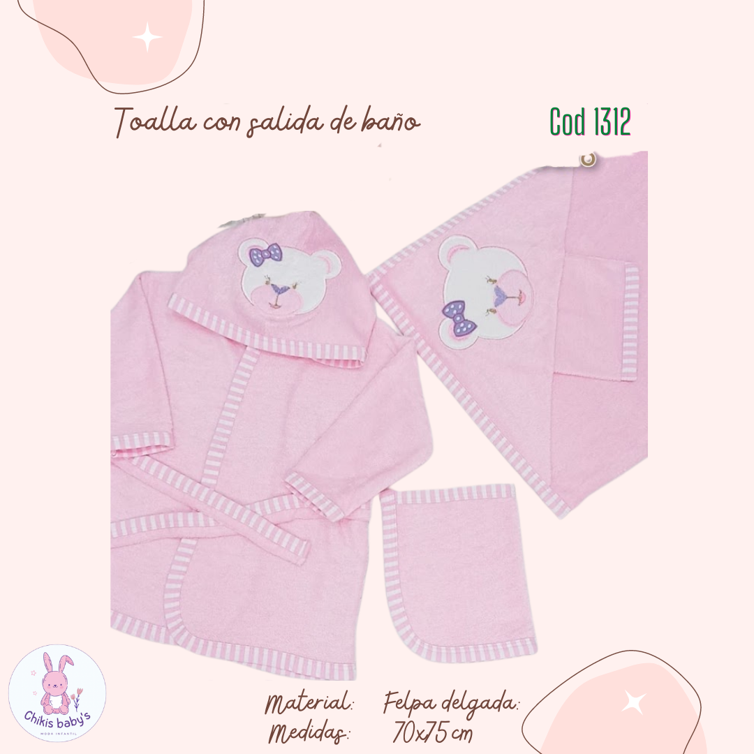 Toalla con salida de baño