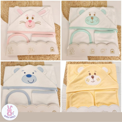 Toalla carita angelitos