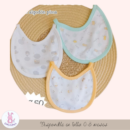 Baberos estampados x3