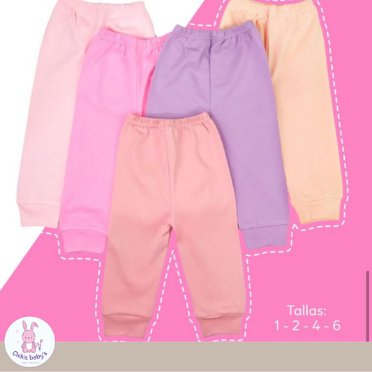 Pantalones con basta color entero x3