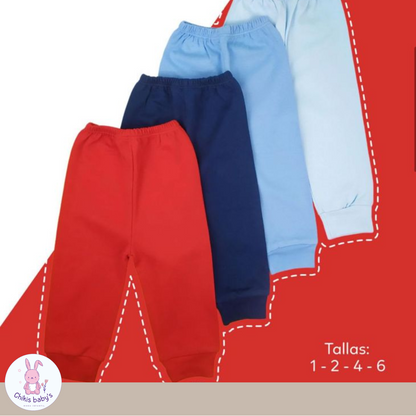 Pantalones con basta color entero x3