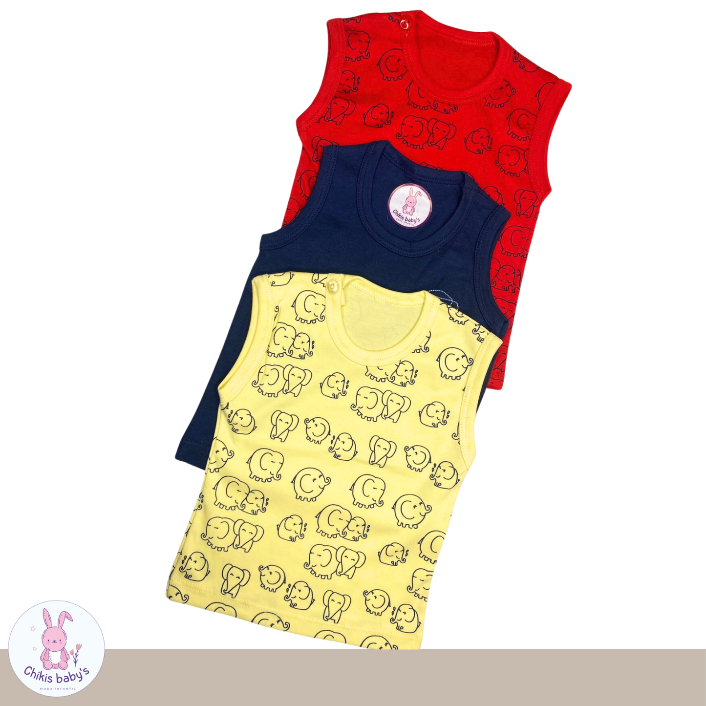 Set de polos manga acero