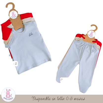 Set x6 polo y pantalon color entero T1
