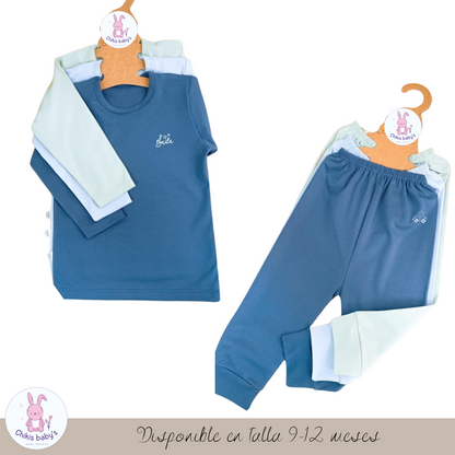 Set x6 polo y pantalon color entero T4