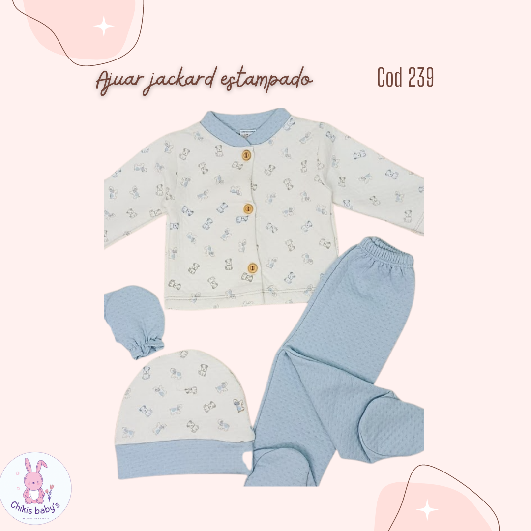 Ajuar jackard estampado