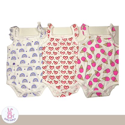 Body alitas estampado x3 unidades
