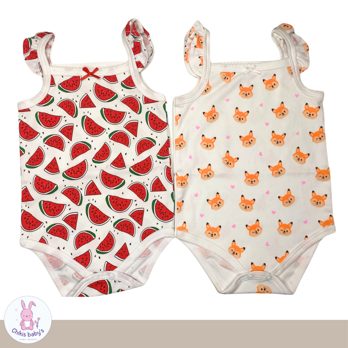 Body alitas estampado x3 unidades