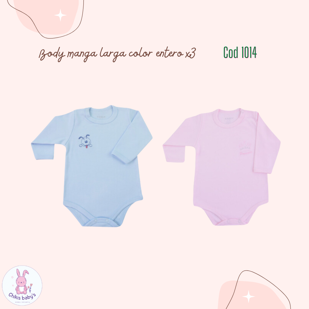 Body manga larga color entero x3