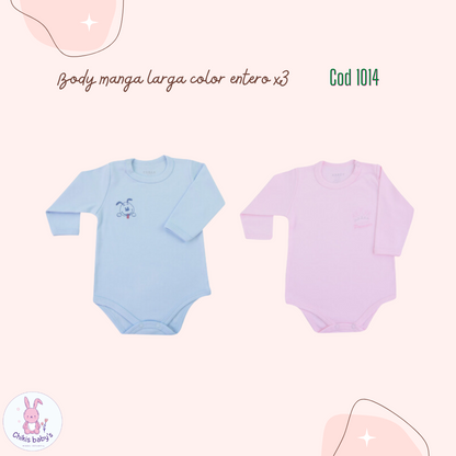 Body manga larga color entero x3