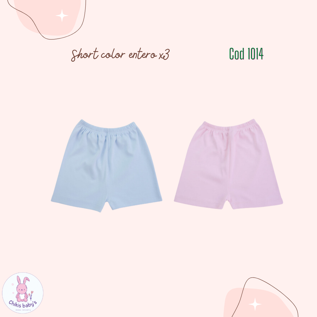 Short color entero x3
