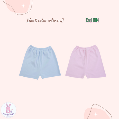 Short color entero x3
