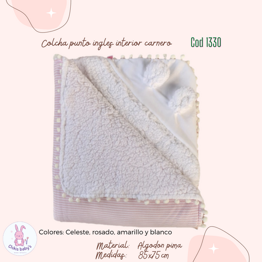 Colcha punto ingles interior carnero