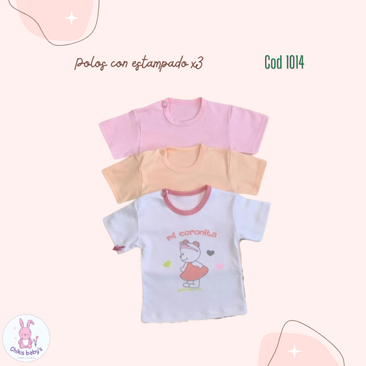 Polo con estampado x3