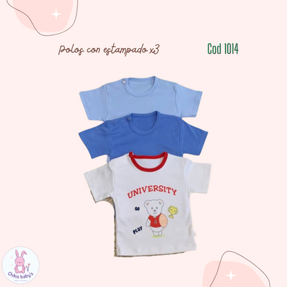 Polo con estampado x3